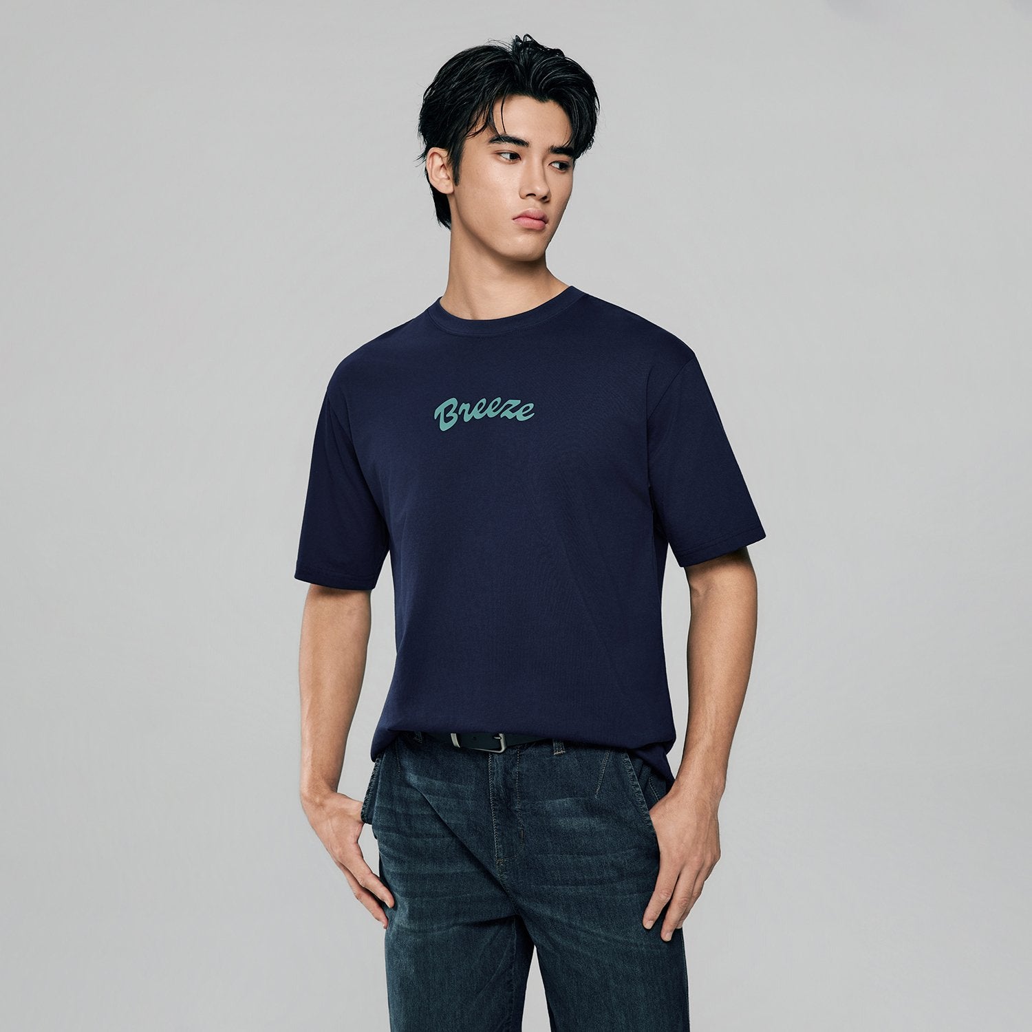 Men's Crew Neck Relaxed Print Tee - Image 5