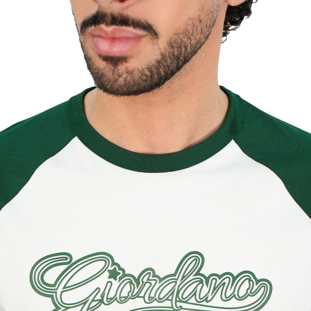 Men's Slim Cotton Raglan Signature Print Tee - Image 3