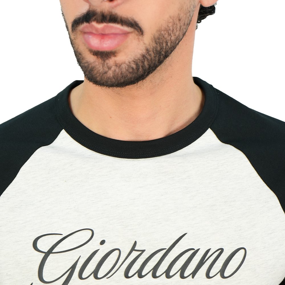 Men's Slim Cotton Raglan Athletics Print Tee - Image 3