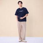 Men's Cotton Crew Neck Relaxed Print T-Shirt - Image 1