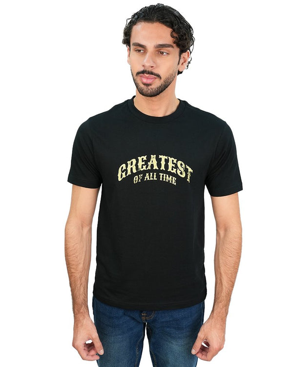 Quick buy Men's Slim Cotton Crew Neck Message Print Tee