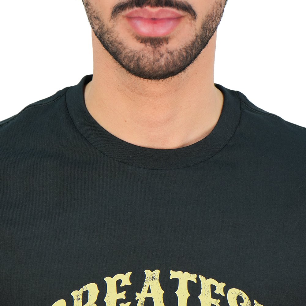 Men's Slim Cotton Crew Neck Message Print Tee - Image 3