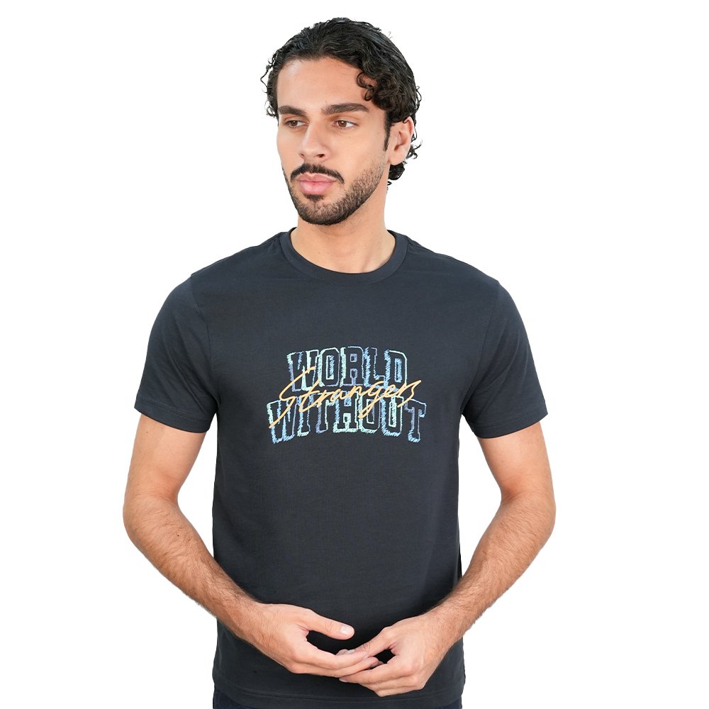 Men's Slim Cotton Crew Neck WWS Graphic Print Tee - Image 1