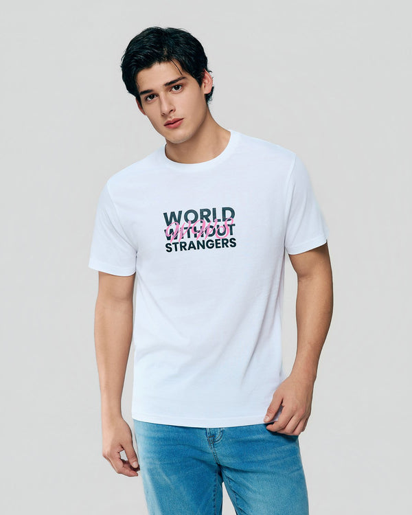 Quick buy Men's Cotton Crew Neck Slim Print T-Shirt
