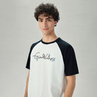 Men's Relaxed Fit Raglan Sleeve Smurfs Print Crew Neck Tee - Image 4