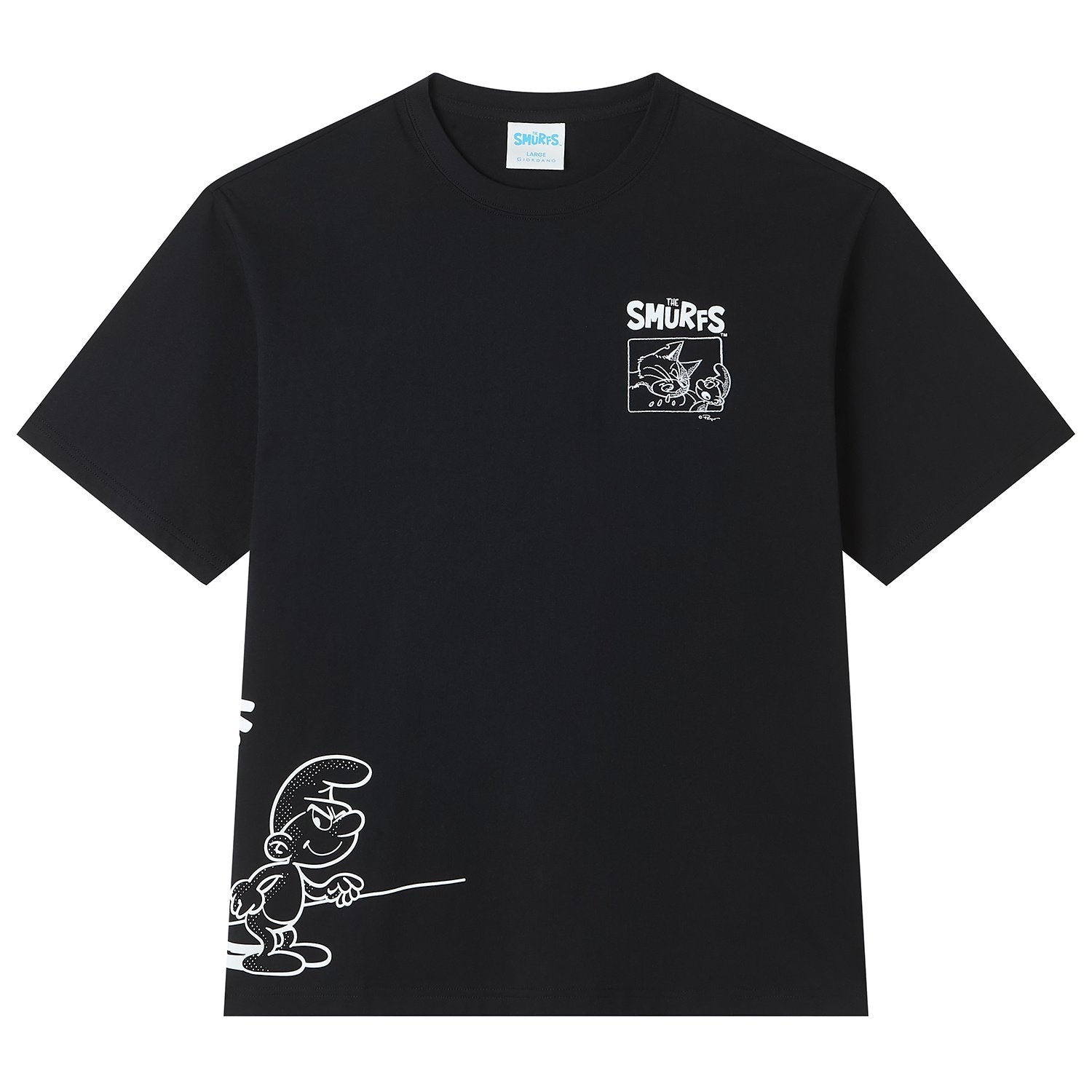 Men's Relaxed Fit Smurfs Print Crew Neck Tee - Image 7