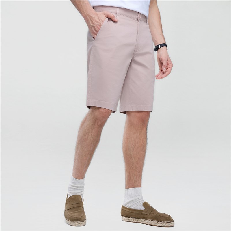 Men's Slim Twill Bermuda Shorts with Stretch Waist - Image 8