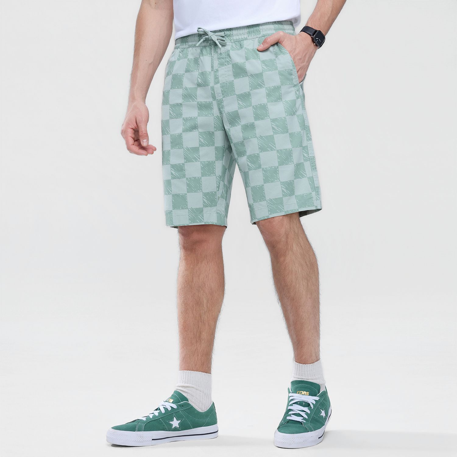 Men's Slim Twill Bermuda Elastic Waist Short - Image 3