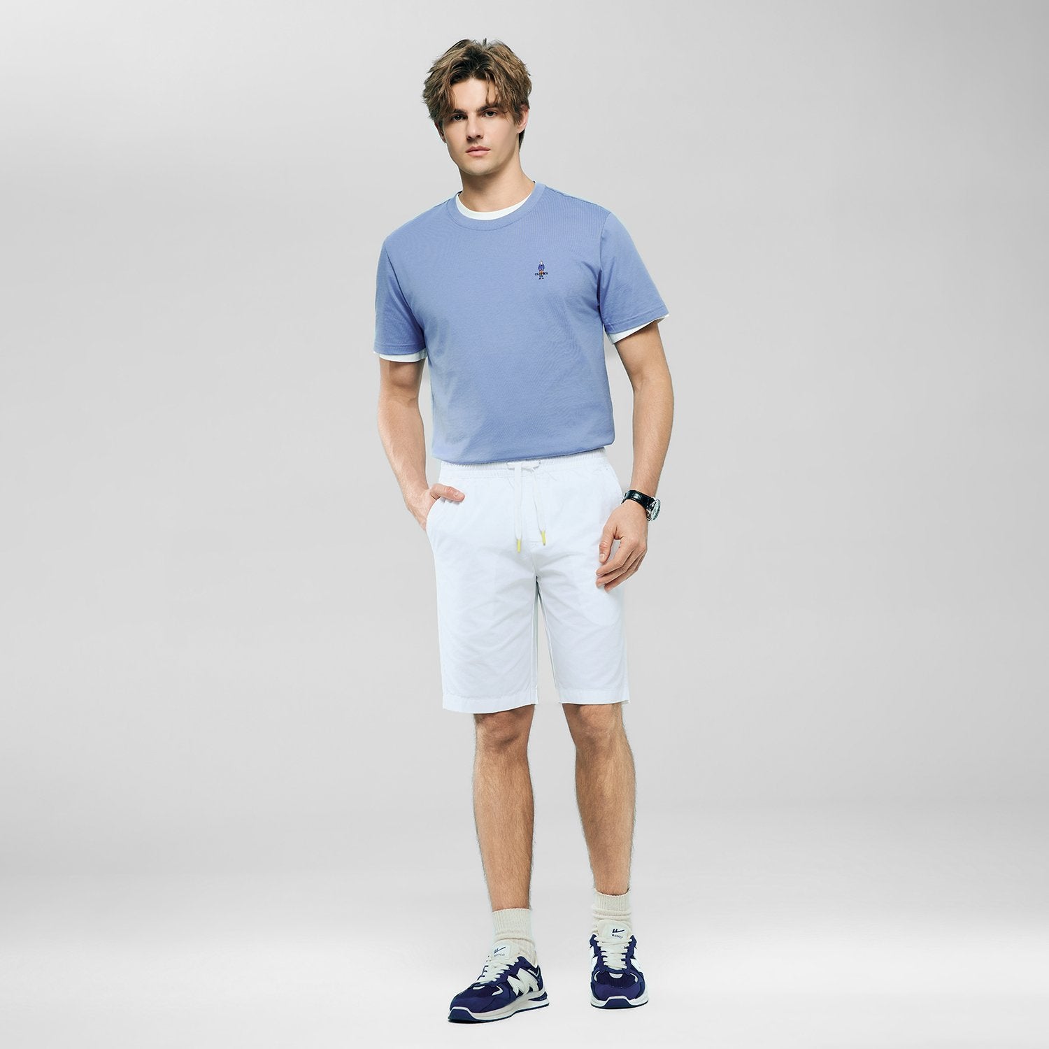 Men's Elastic Waist Slim  Bermuda Shorts - Image 1