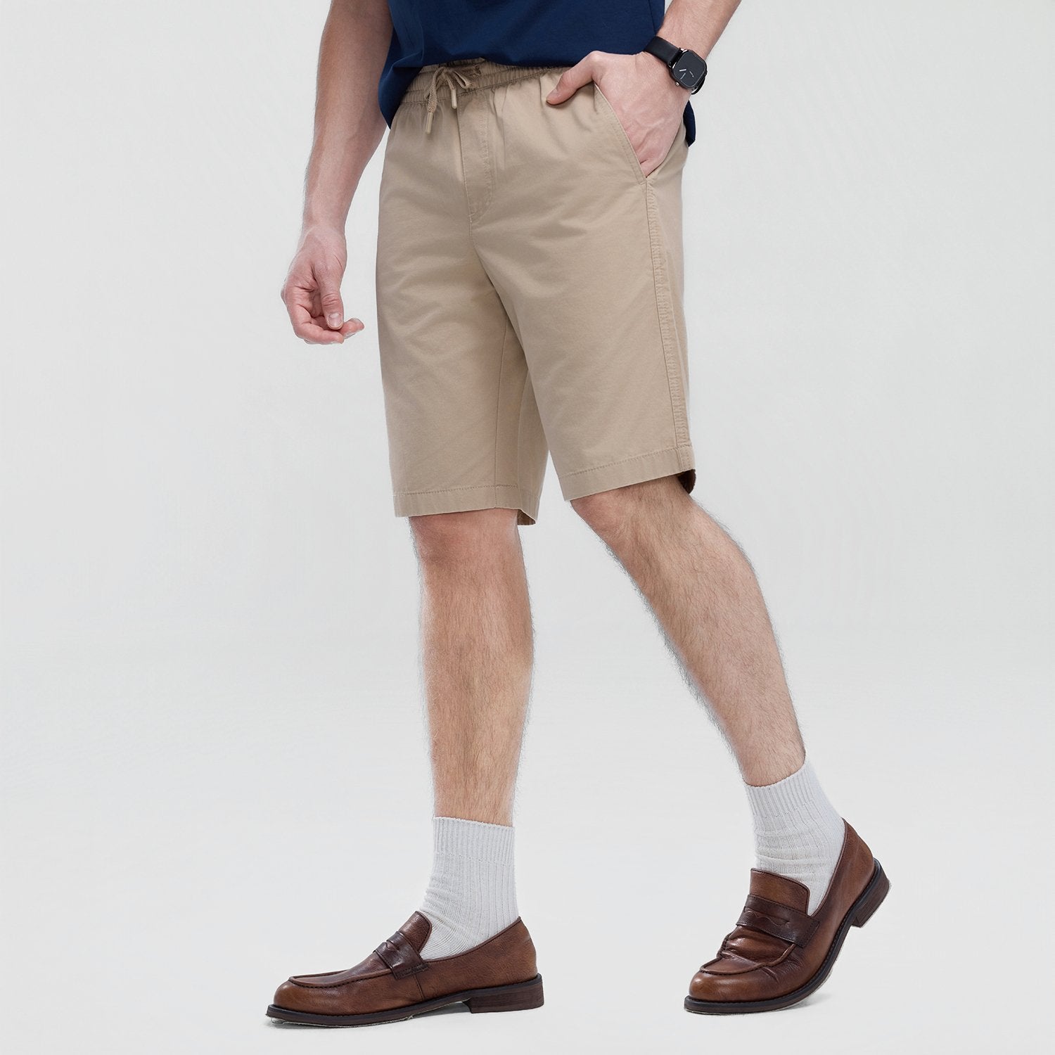 Men's Elastic Waist Slim  Bermuda Shorts - Image 2