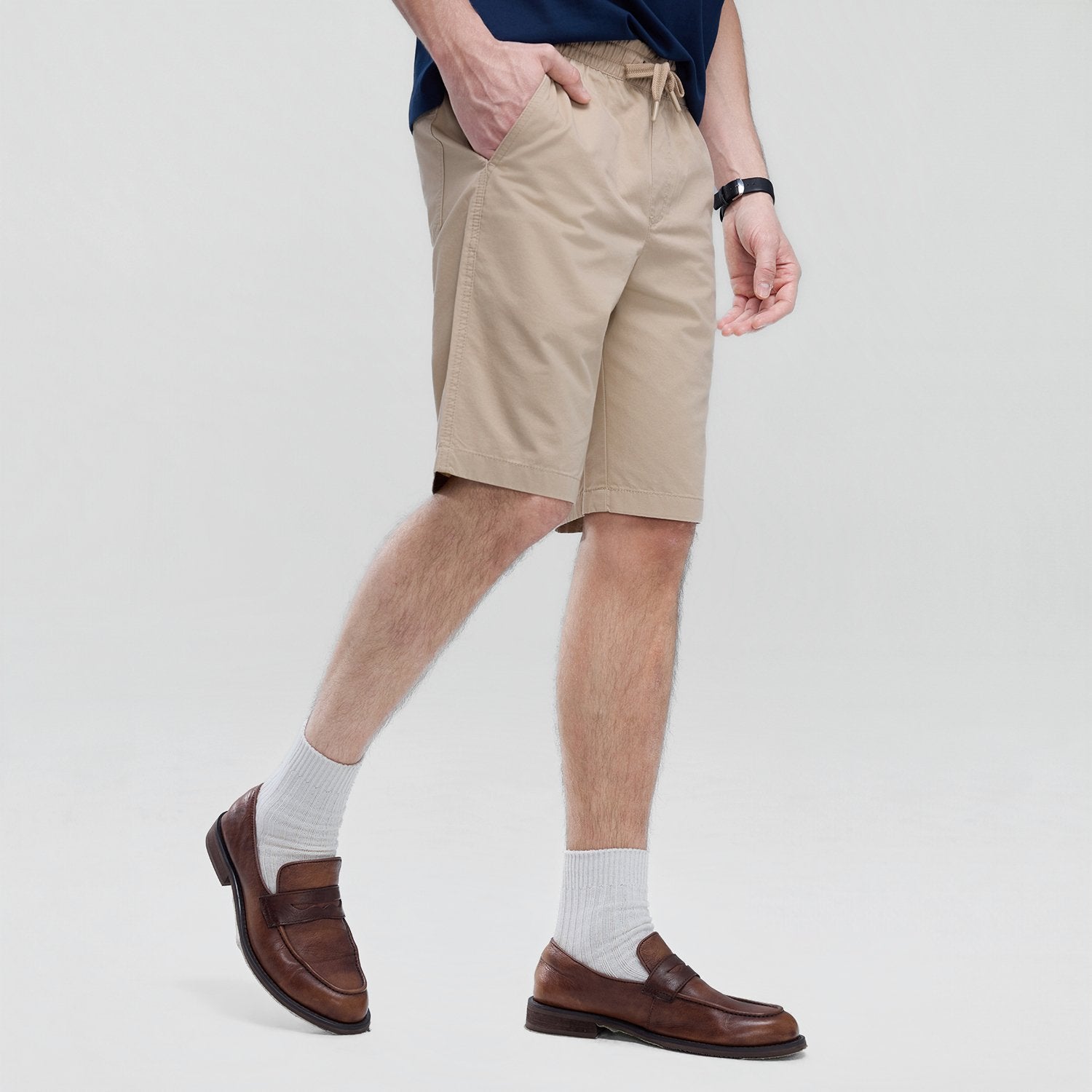 Men's Elastic Waist Slim  Bermuda Shorts - Image 4