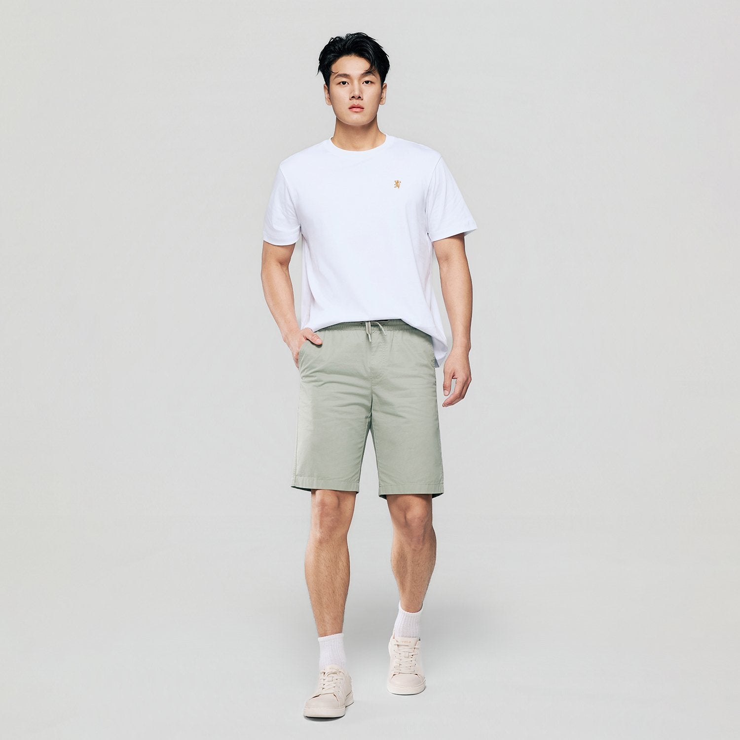 Men's Elastic Waist Slim  Bermuda Shorts - Image 1