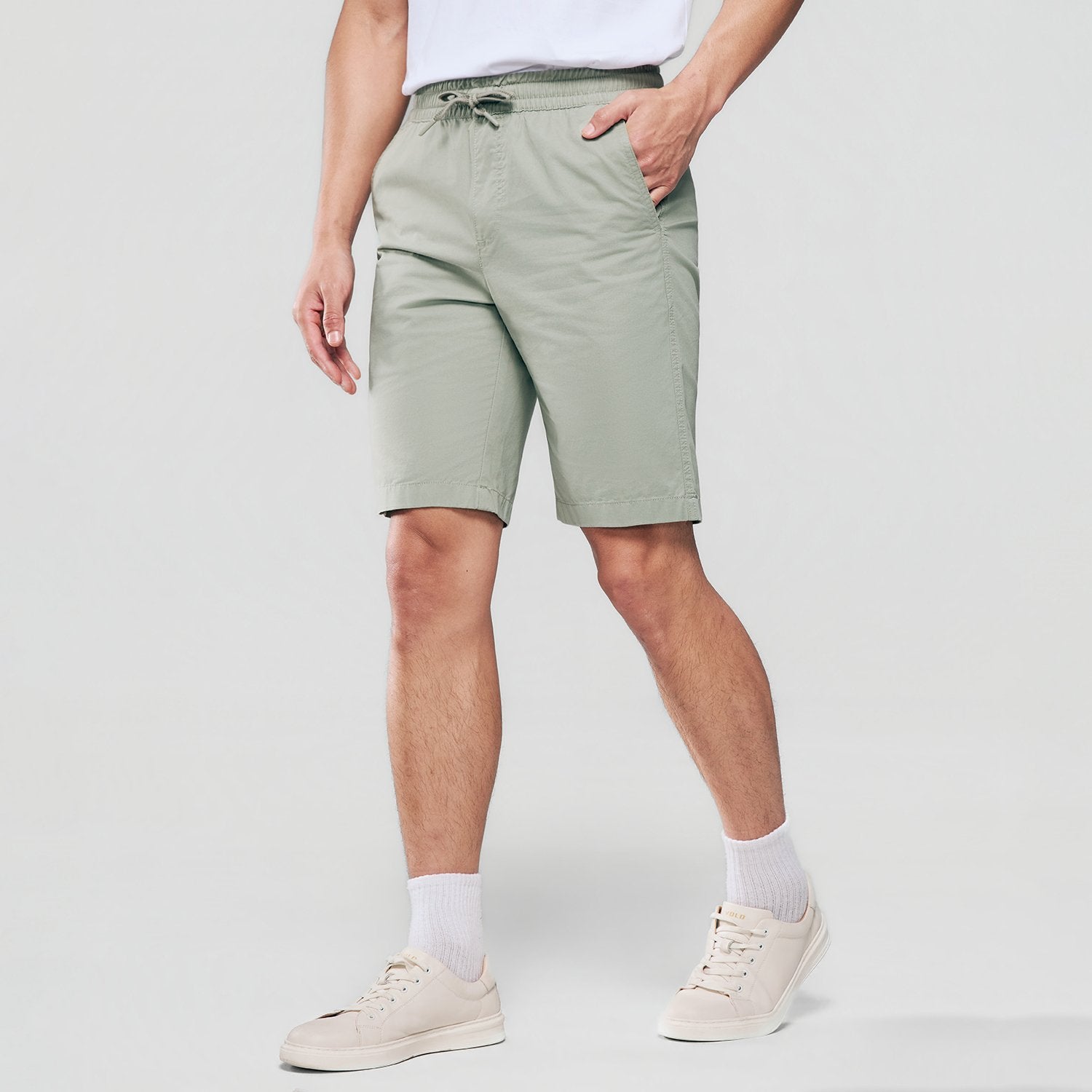 Men's Elastic Waist Slim  Bermuda Shorts - Image 3