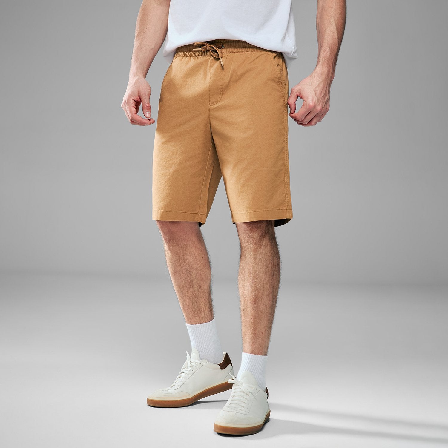 Men's Elastic Waist Slim  Bermuda Shorts - Image 3