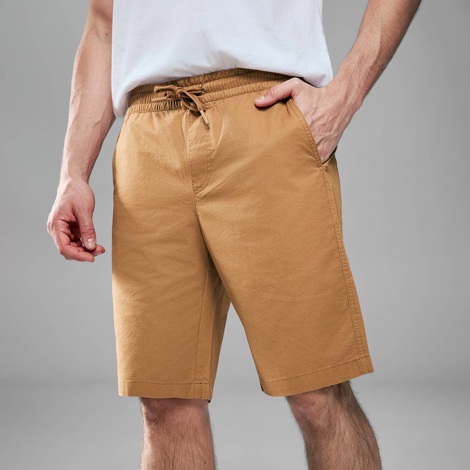 Men's Elastic Waist Slim  Bermuda Shorts - Image 5