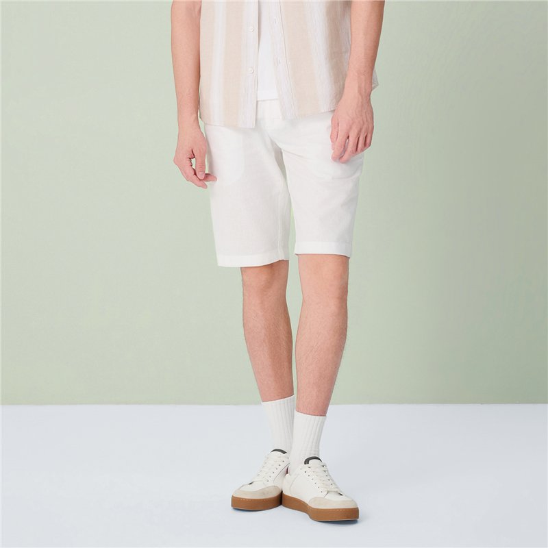 Men's Slim Linen Cotton Bermuda Shorts - Image 3