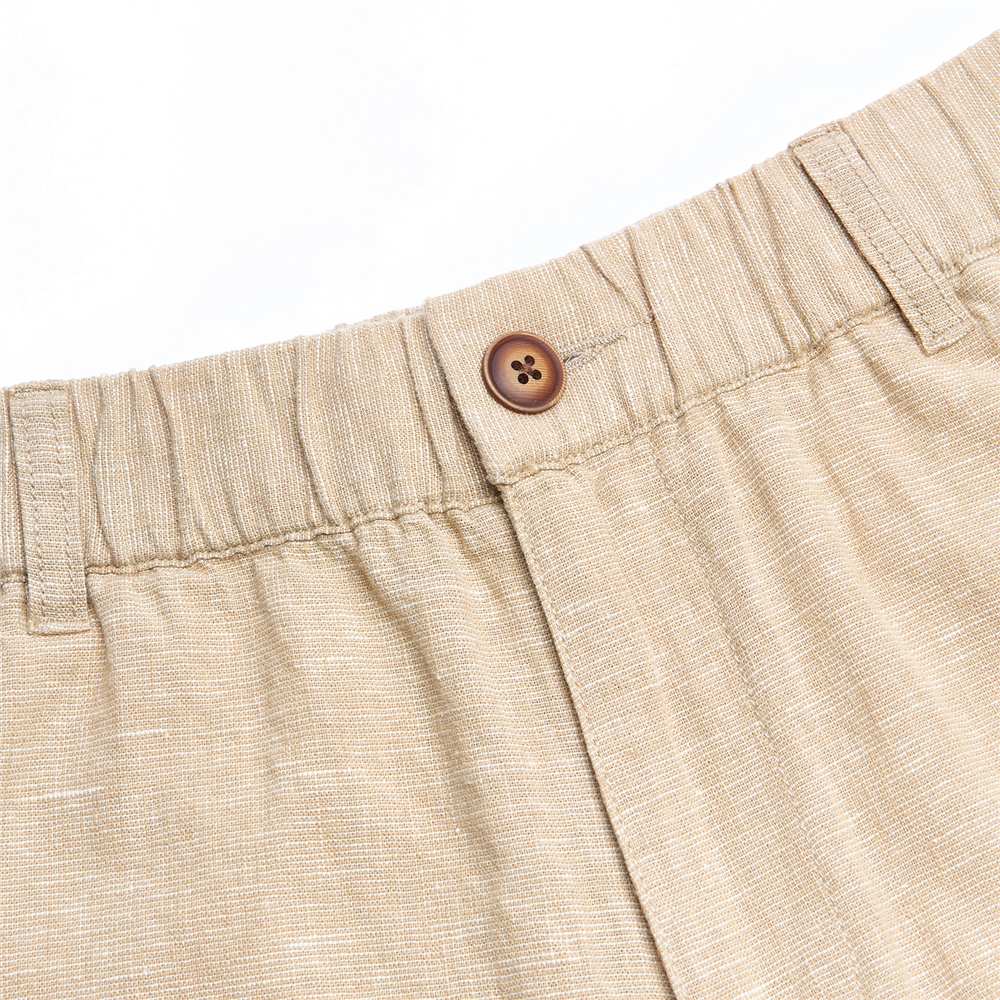 Men's Slim Linen Cotton Bermuda Shorts - Image 5