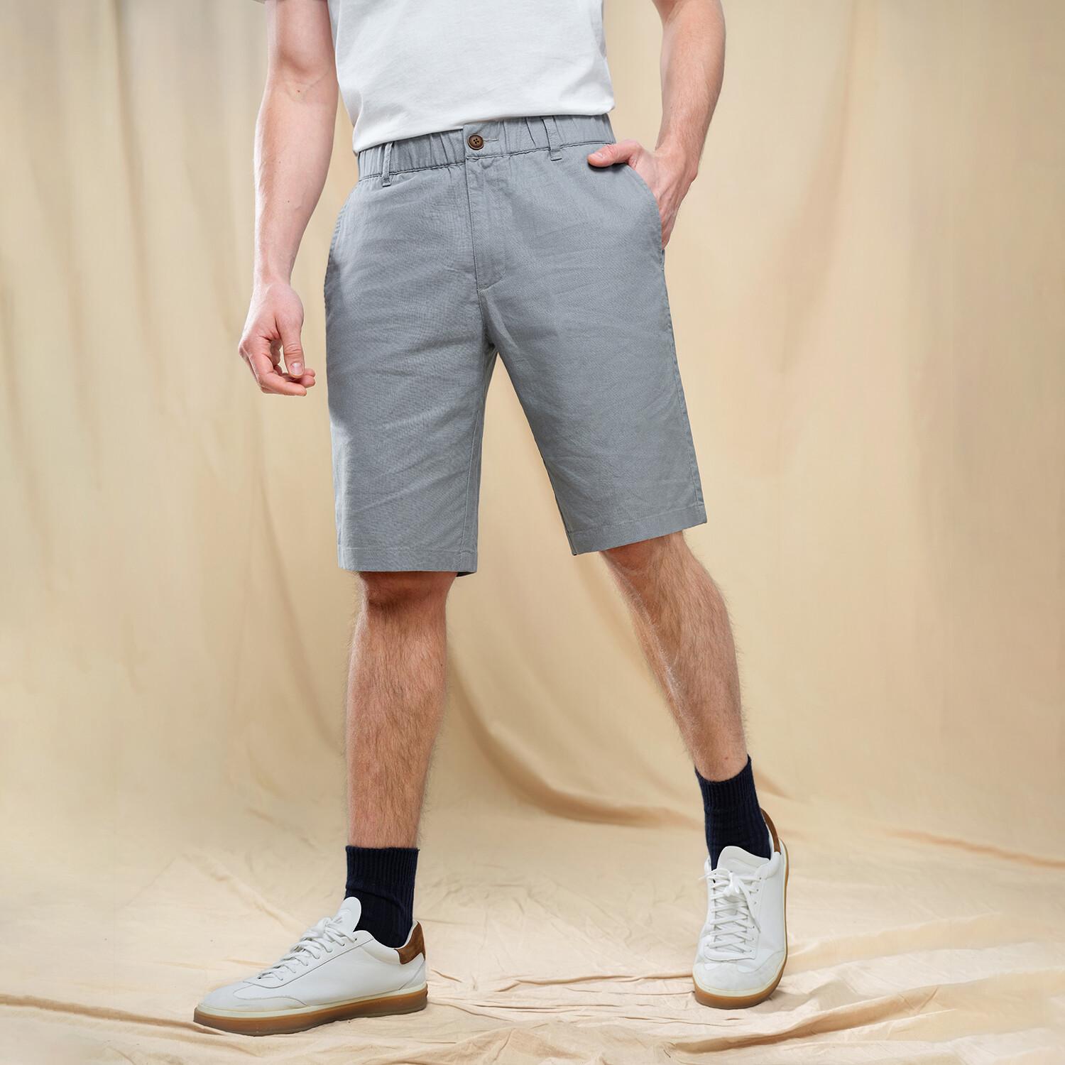 Men's Slim Linen Cotton Bermuda Shorts - Image 3