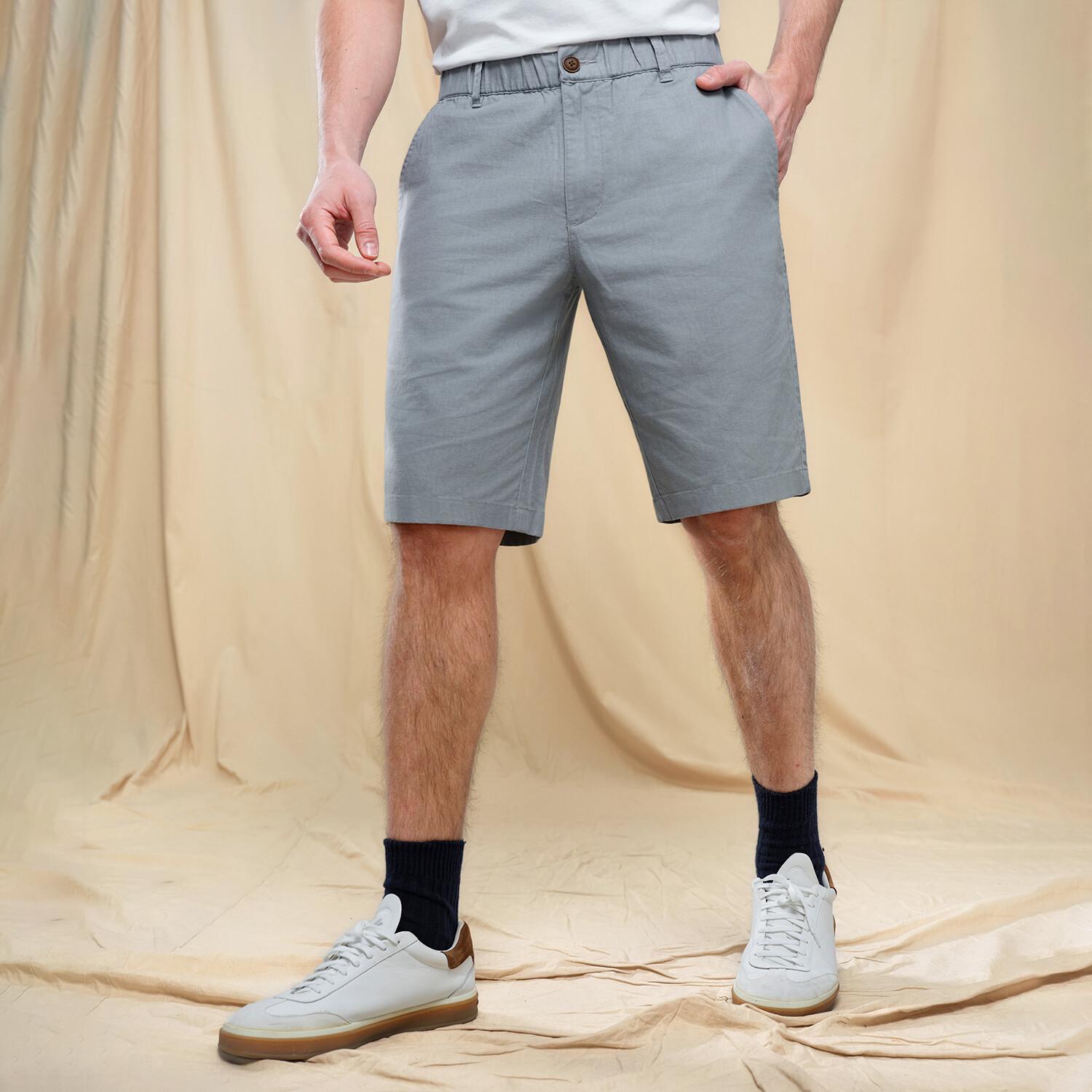 Men's Slim Linen Cotton Bermuda Shorts - Image 4