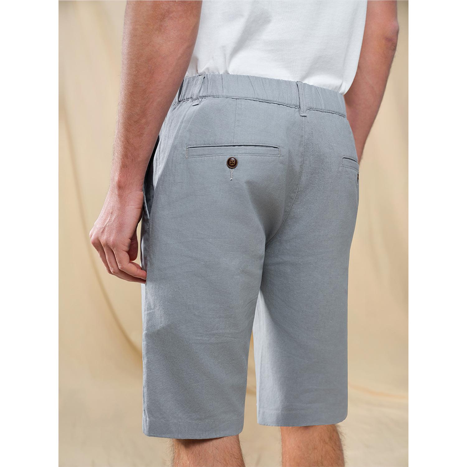 Men's Slim Linen Cotton Bermuda Shorts - Image 5