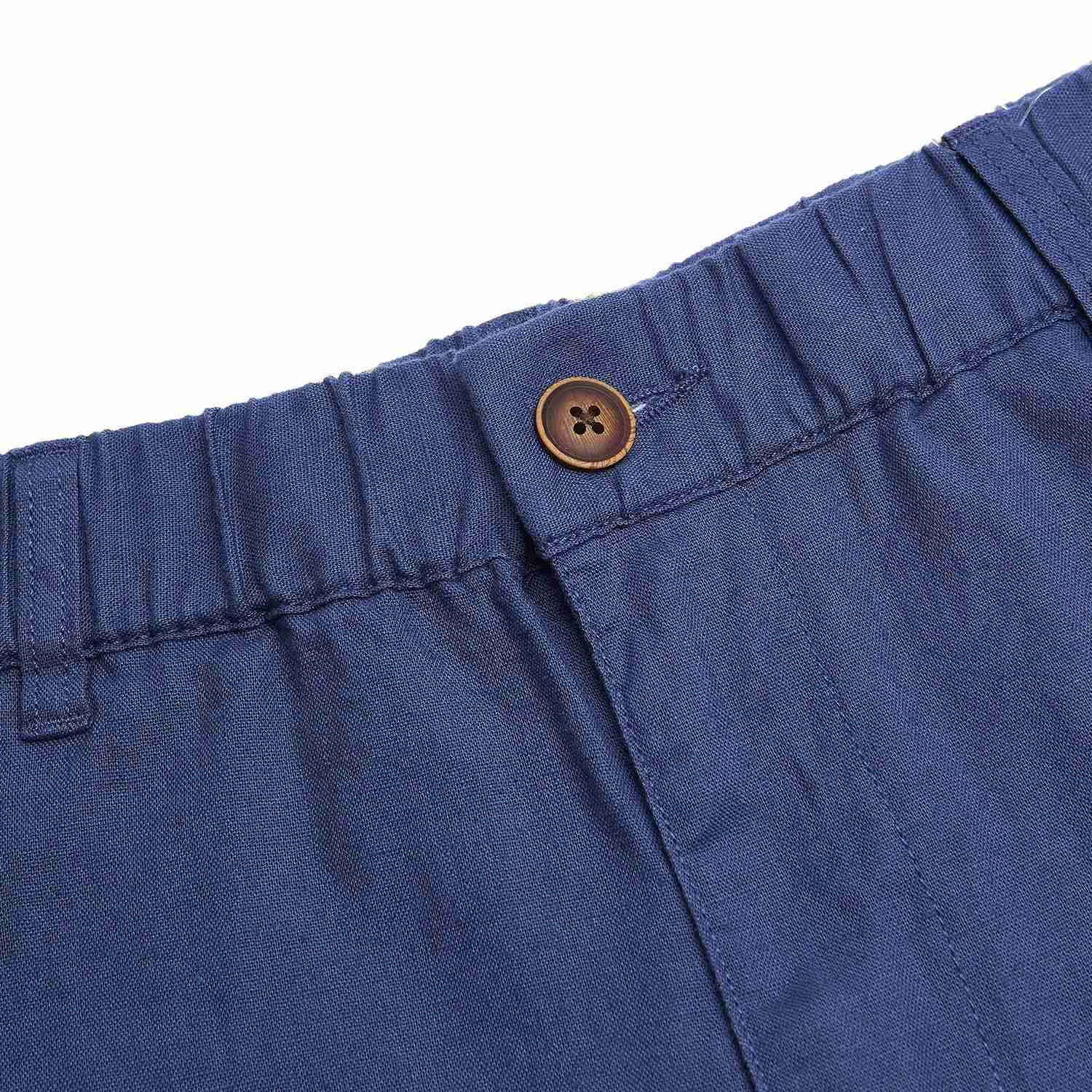 Men's Slim Linen Cotton Bermuda Shorts - Image 5