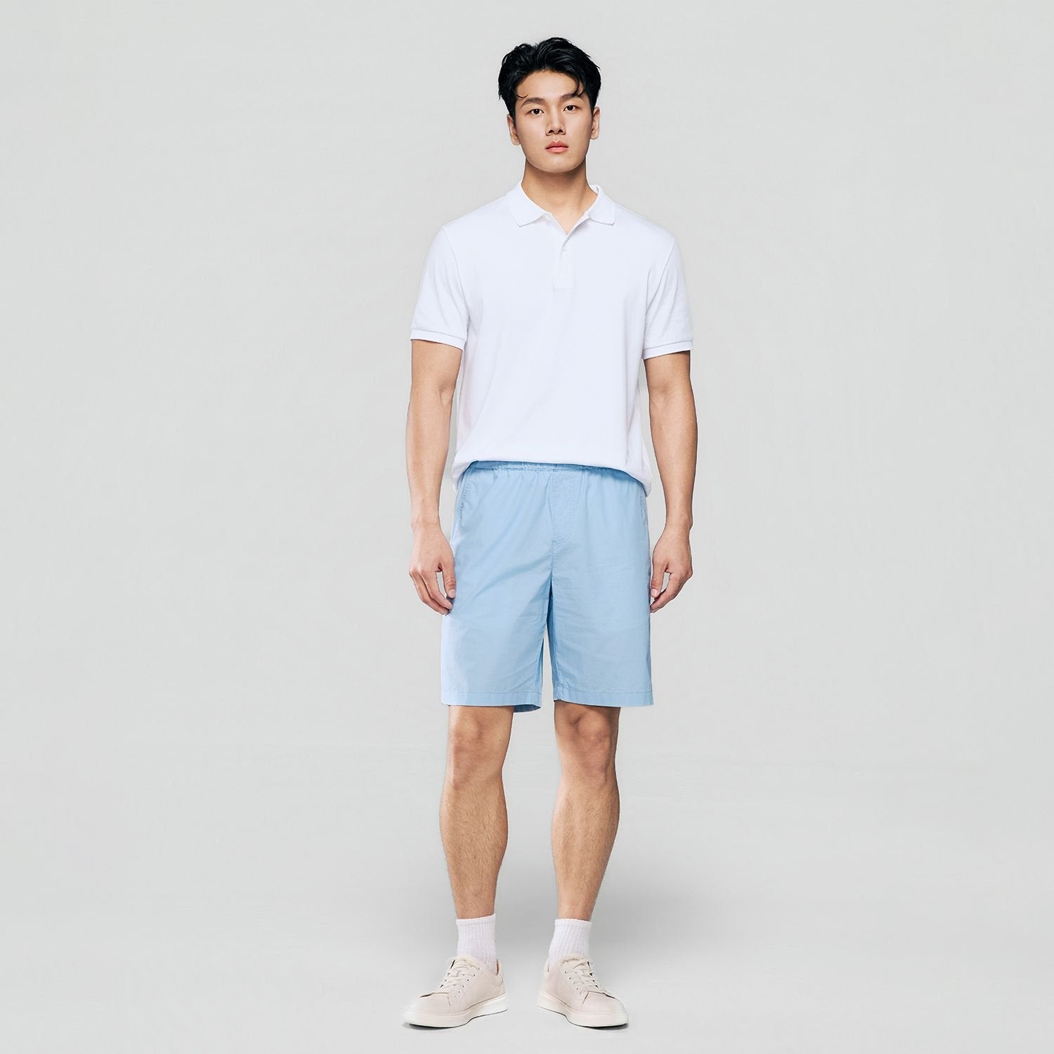 Men's Mid Rise Elastic Waist Shorts - Image 2
