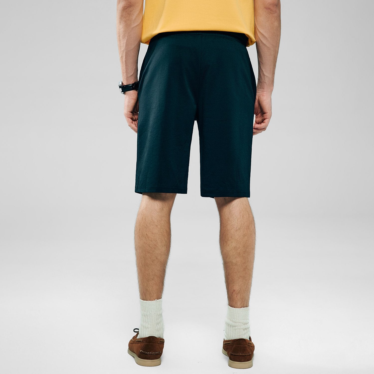 Men's  Mid Rise Regular Embroidery Shorts - Image 5