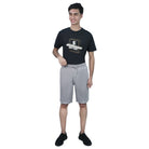 Men's  Mid Rise Regular Embroidery Shorts - Image 2
