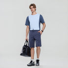 Men's  Mid Rise Regular Embroidery Shorts - Image 1