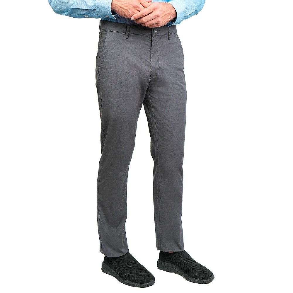Men's Slim Tapered Low Rise Stretch Khakis - Image 1