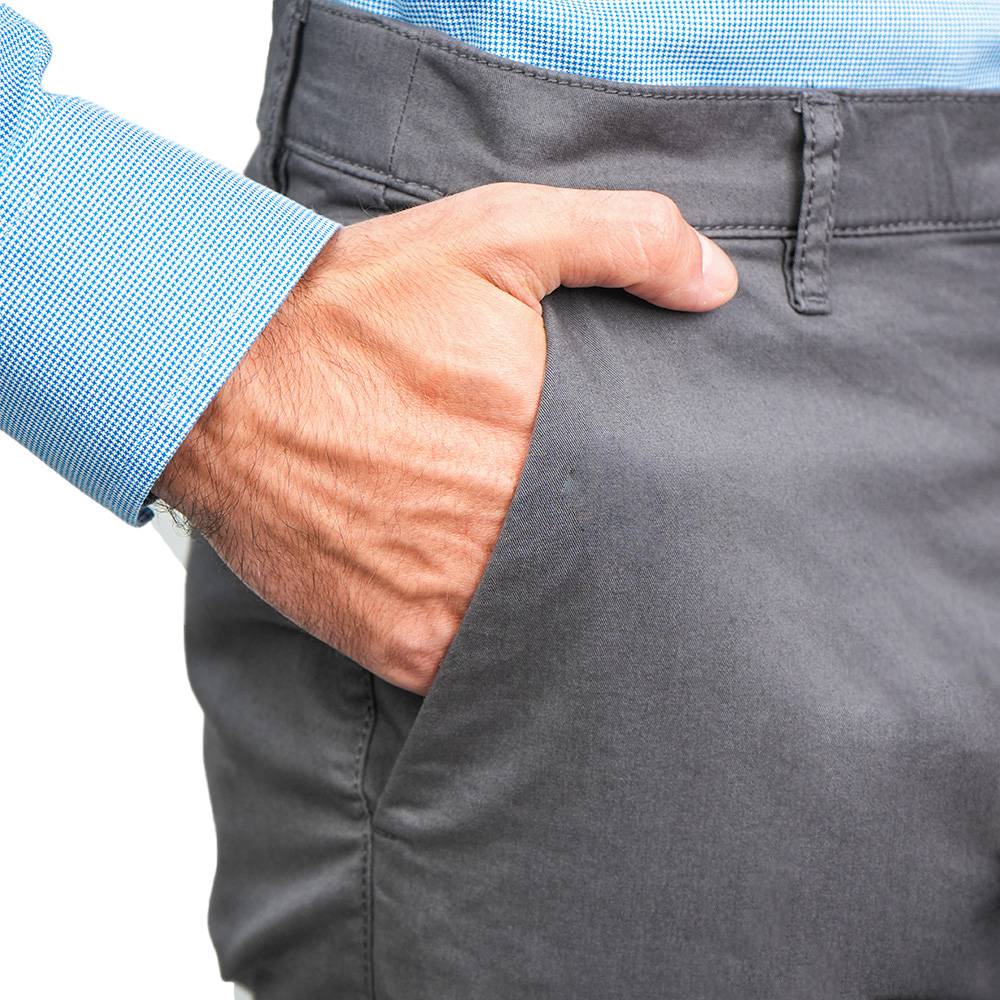 Men's Slim Tapered Low Rise Stretch Khakis - Image 4