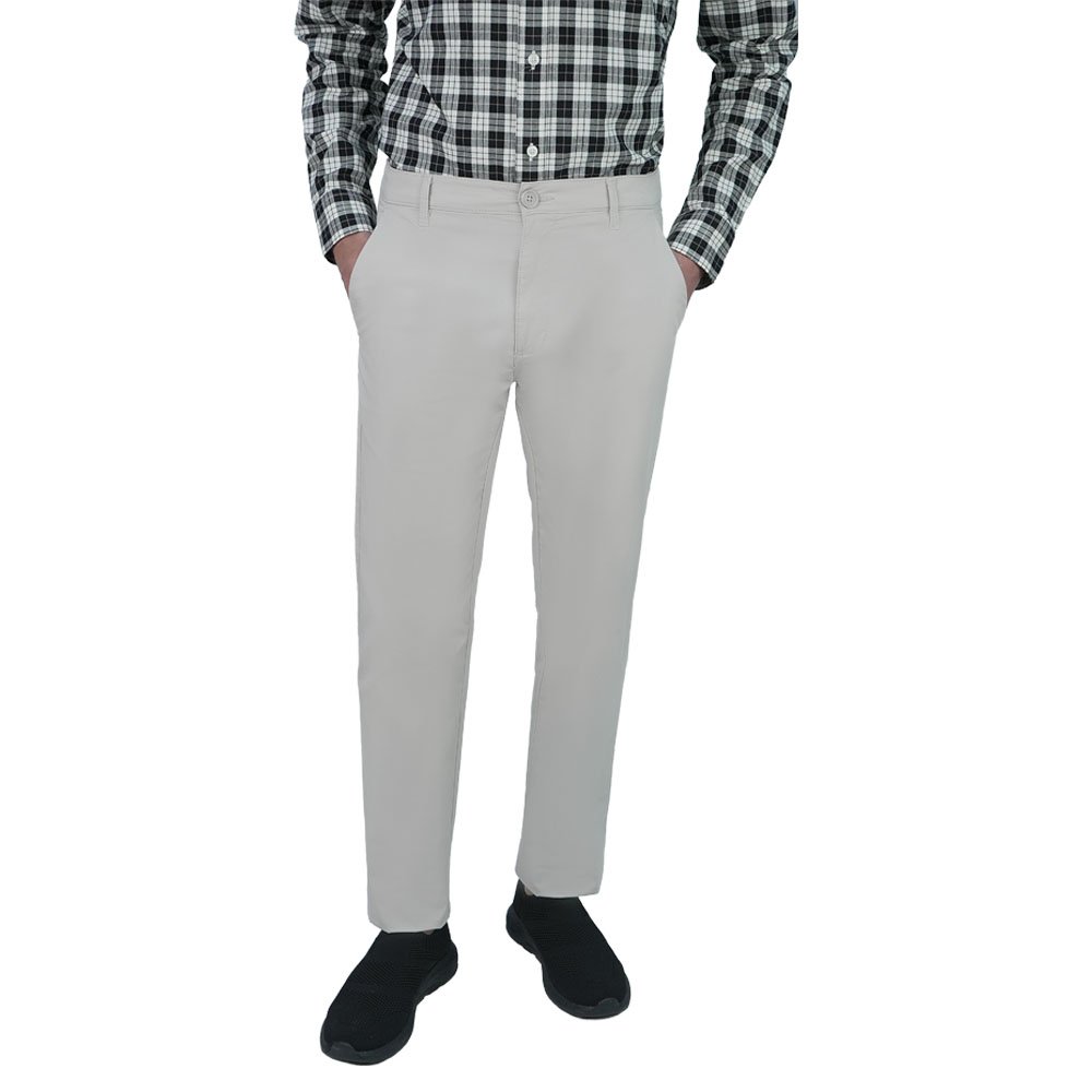 Men's Twill Low Rise Slim Taper Khaki Pant - Image 1