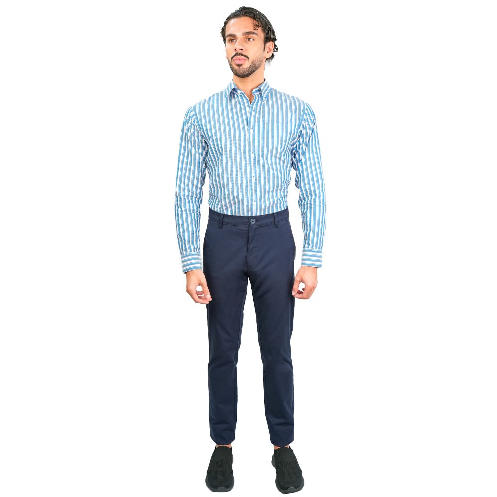 Men's Twill Low Rise Slim Taper Khaki Pant - Image 2