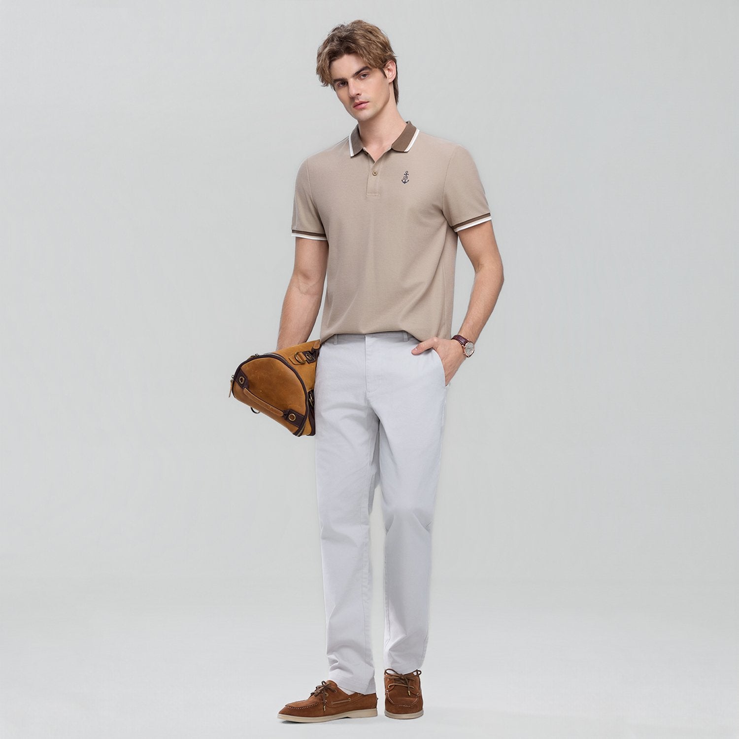 Men's  Low Rise Slim Tapered Khaki Pant - Image 2