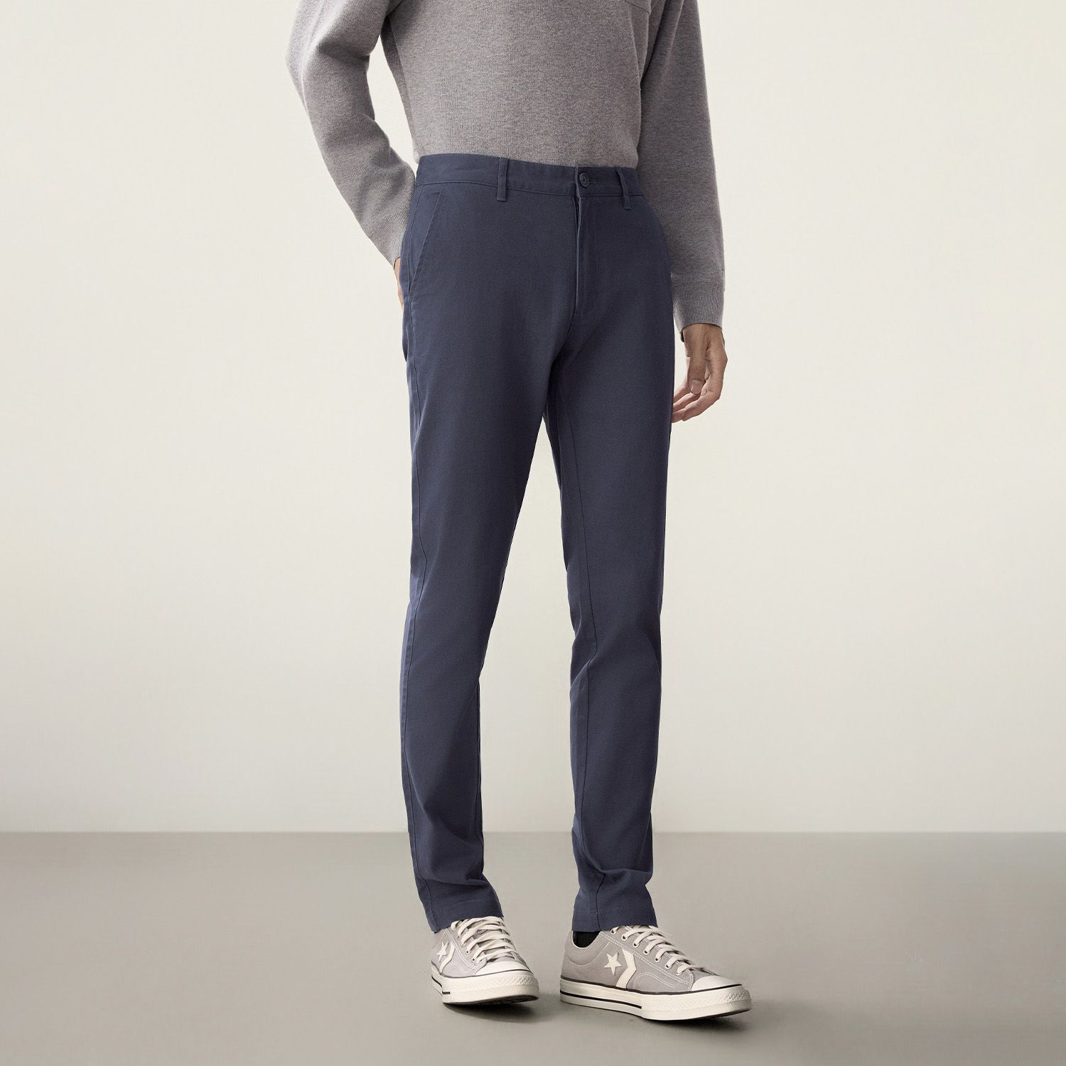 Men's  Twill Low Rise Slim Taper Khakis - Image 1