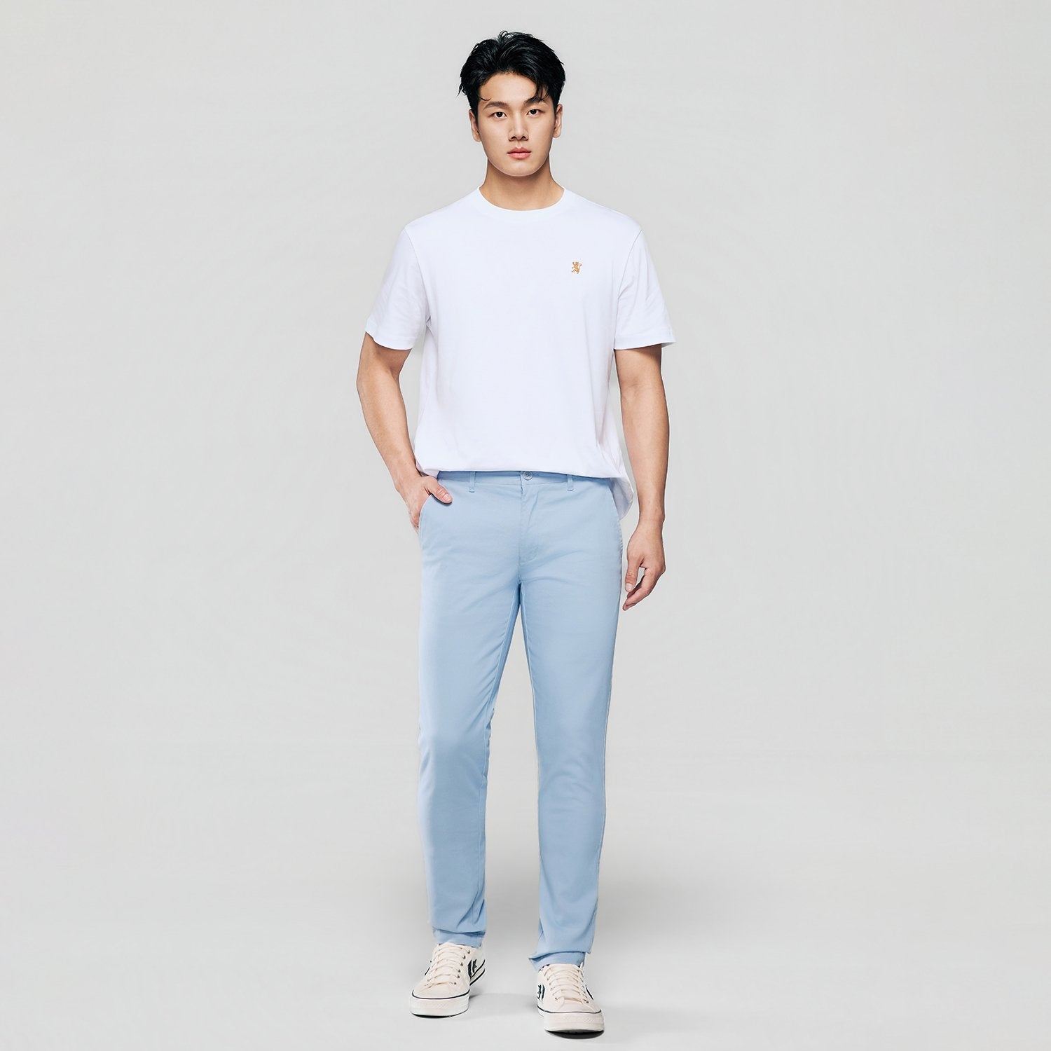 Men's  Twill Low Rise Slim Taper Khakis - Image 1