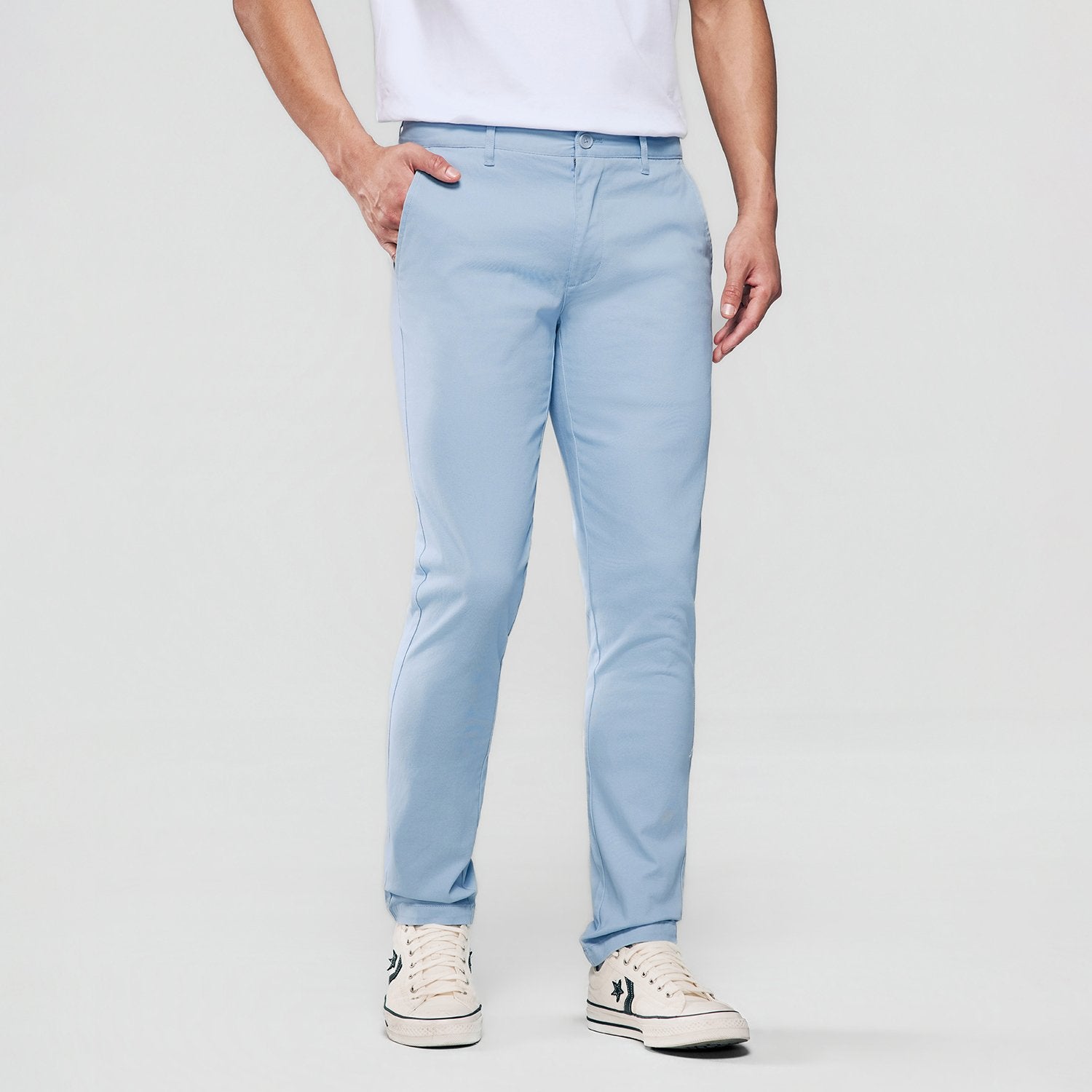 Men's  Twill Low Rise Slim Taper Khakis - Image 2