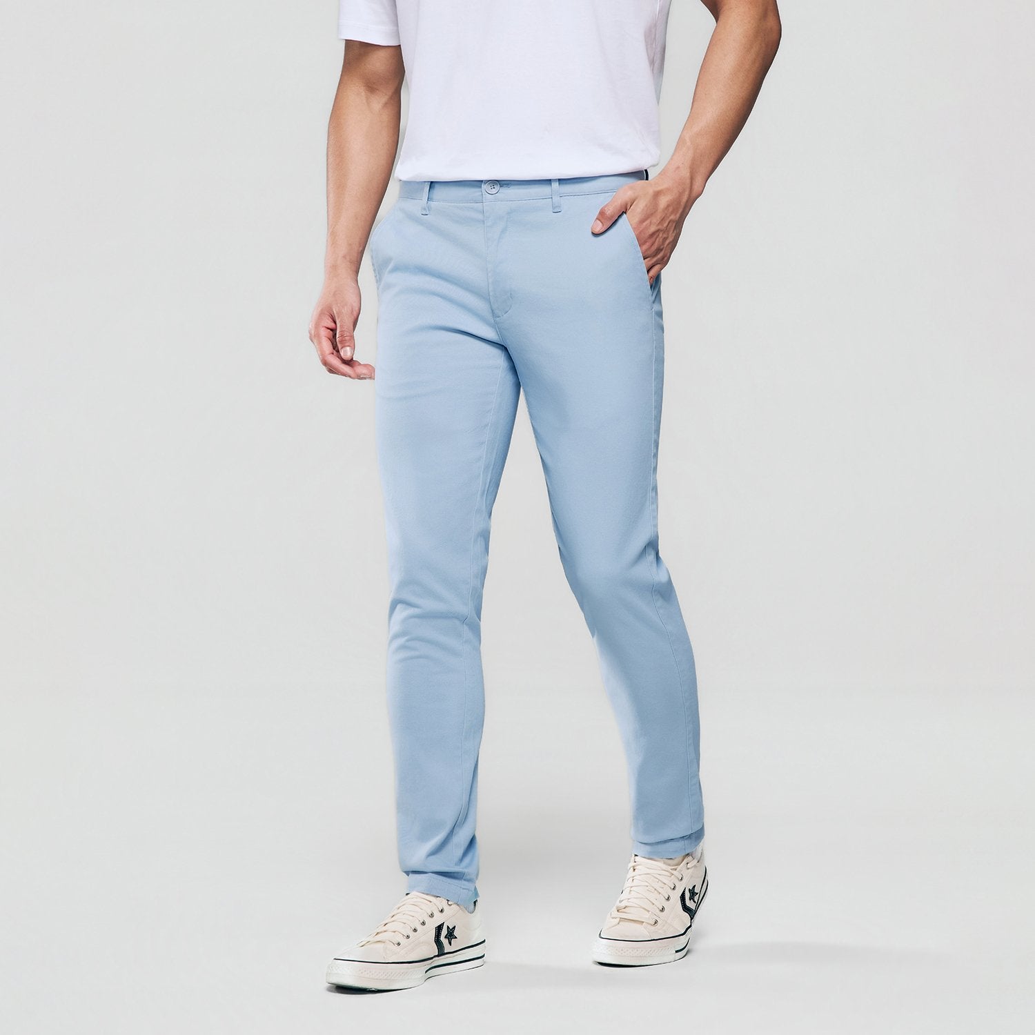 Men's  Twill Low Rise Slim Taper Khakis - Image 3