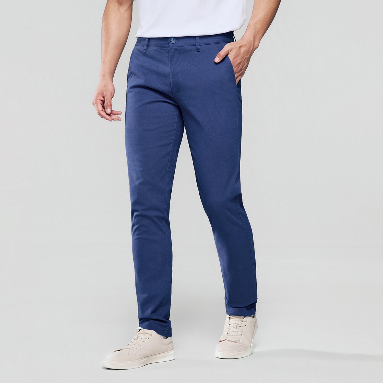Men's  Twill Low Rise Slim Taper Khakis - Image 3