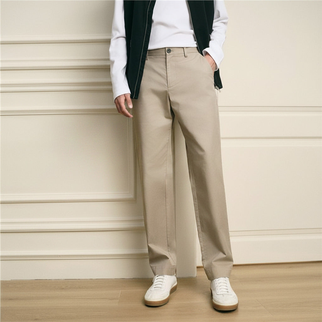 Men's Cotton Mid Rise Regular Pant - Image 1