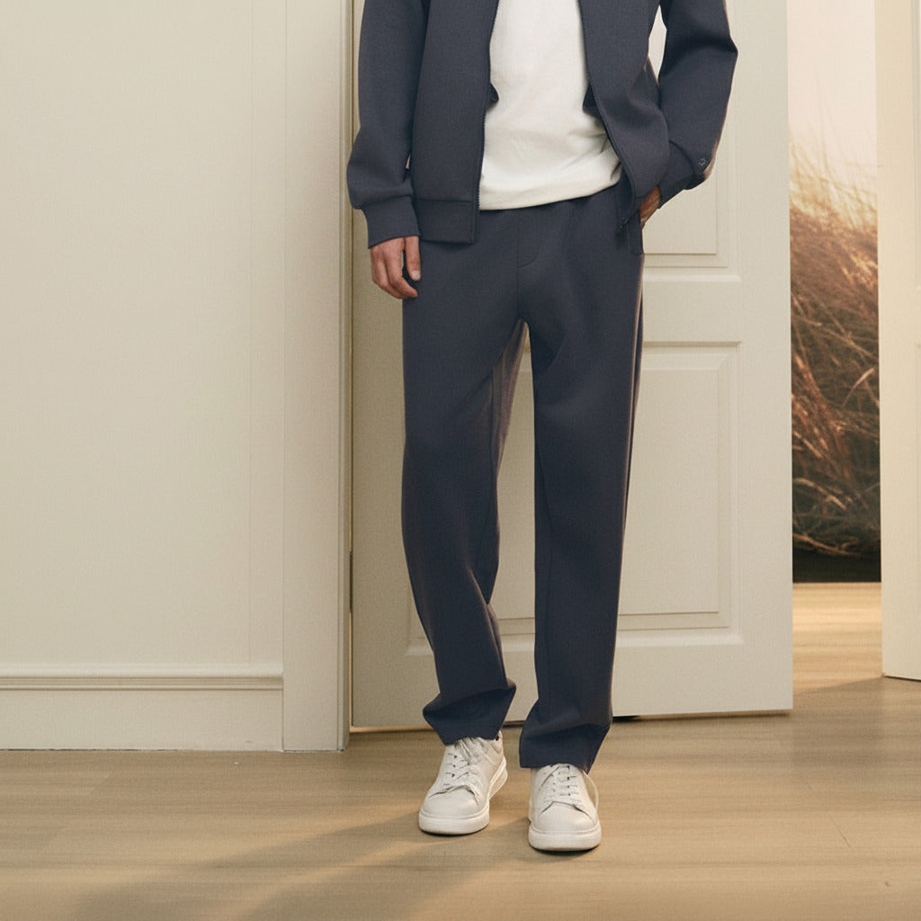 Men's Regular Fit Interlock Jogger with Elastic Waist - Image 1