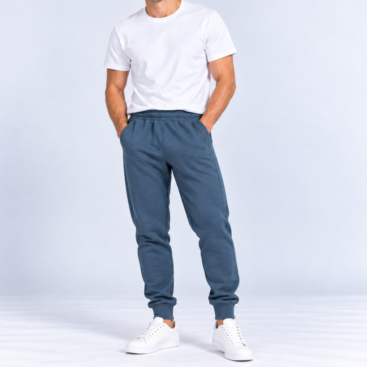 Men's  French Terry Mid Rise Slim Taper Jogger - Image 1