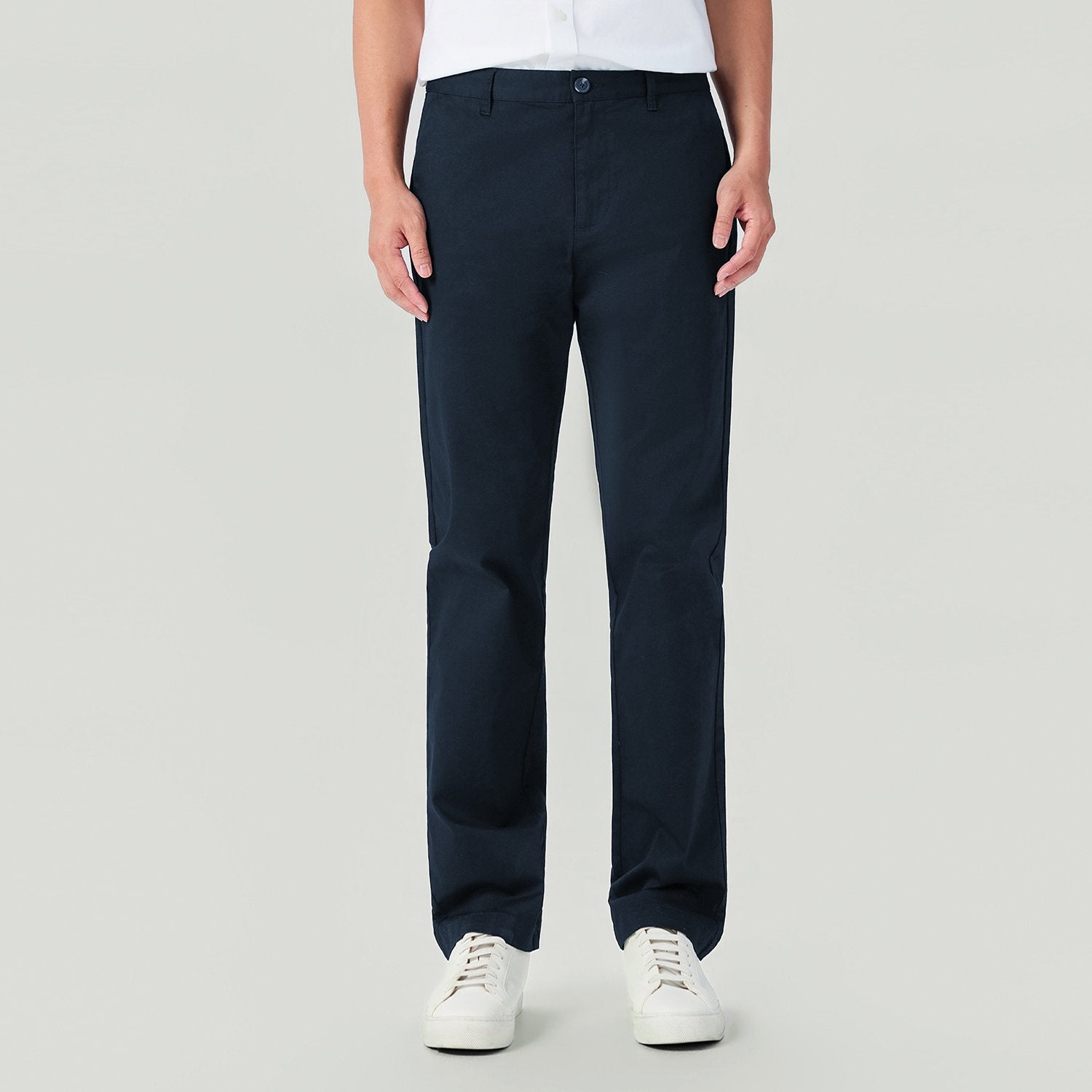 Men's Twill Mid Rise Regular Taper Khakis - Image 3