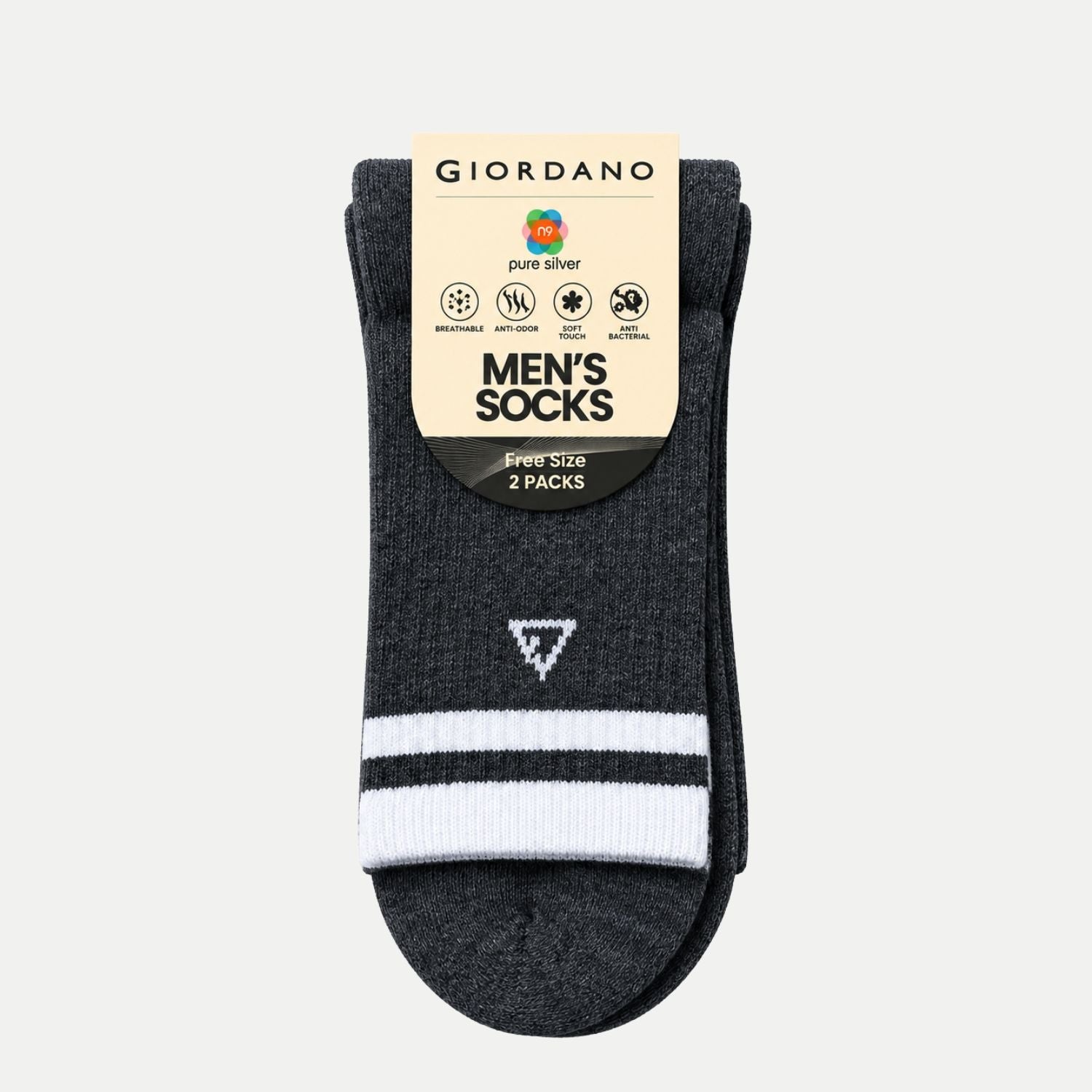 2-Pack Cotton Blend Mid-Length Socks - Image 1