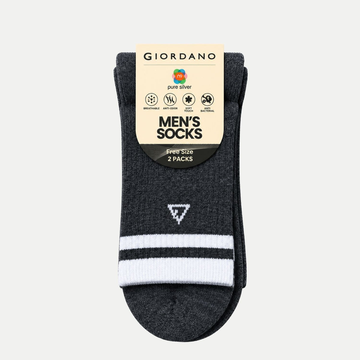 2-Pack Cotton Blend Mid-Length Socks - Image 1