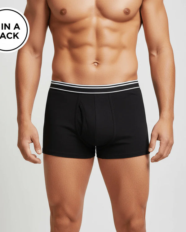 Quick buy Men's Cotton Spandex Jersey 3-Pack Trunks