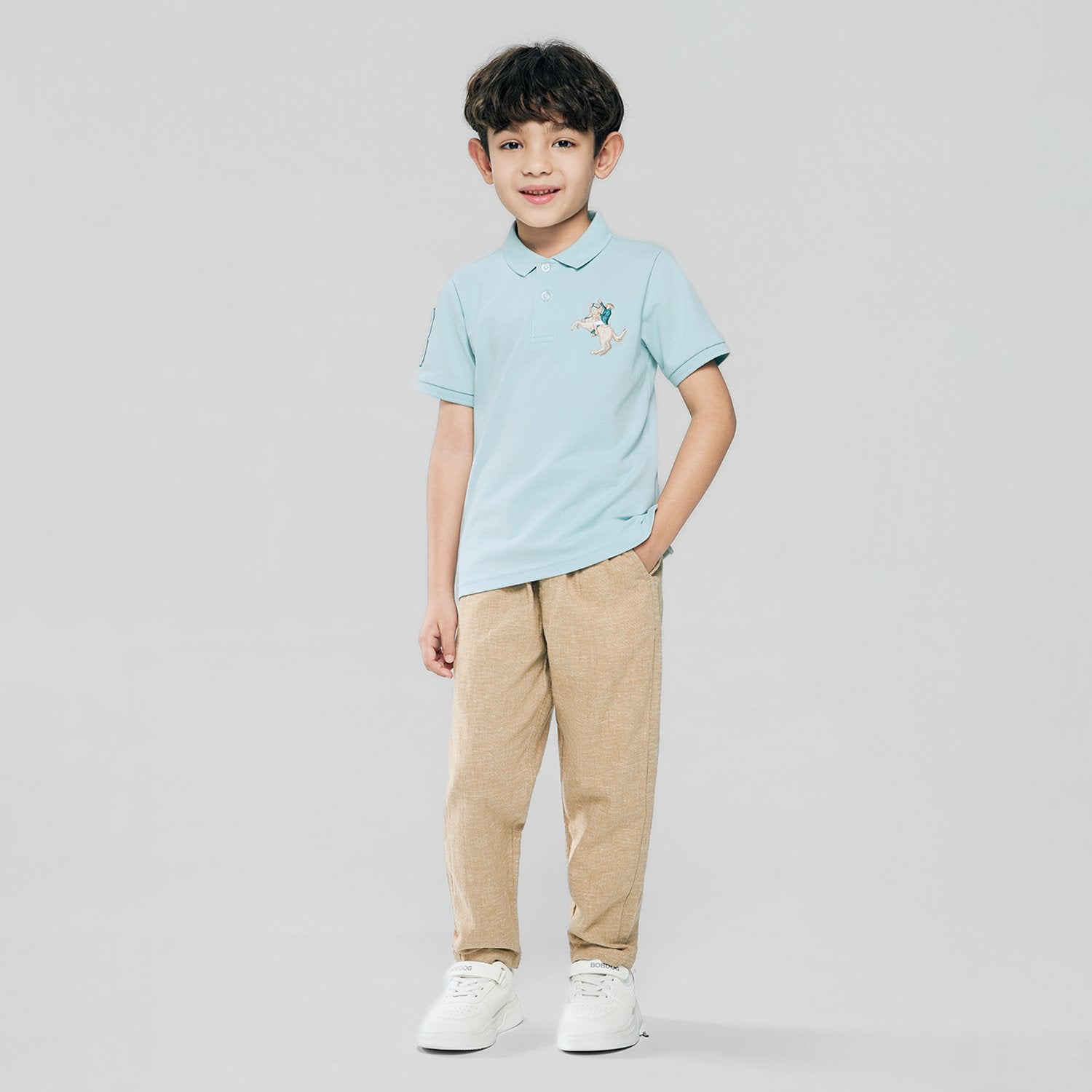 Junior's Slim Fit  Embroidery Bold Polo - Image 1