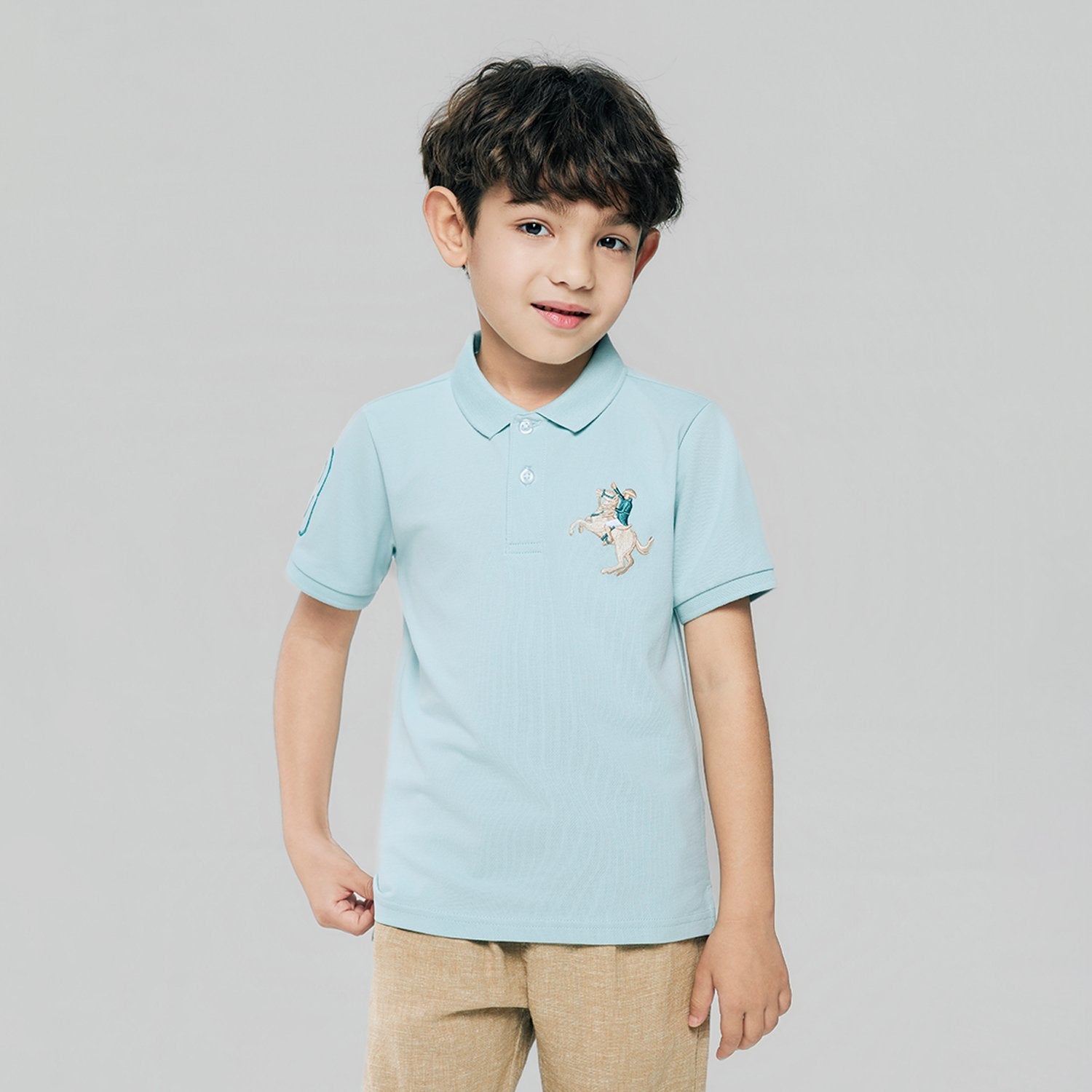 Junior's Slim Fit  Embroidery Bold Polo - Image 3