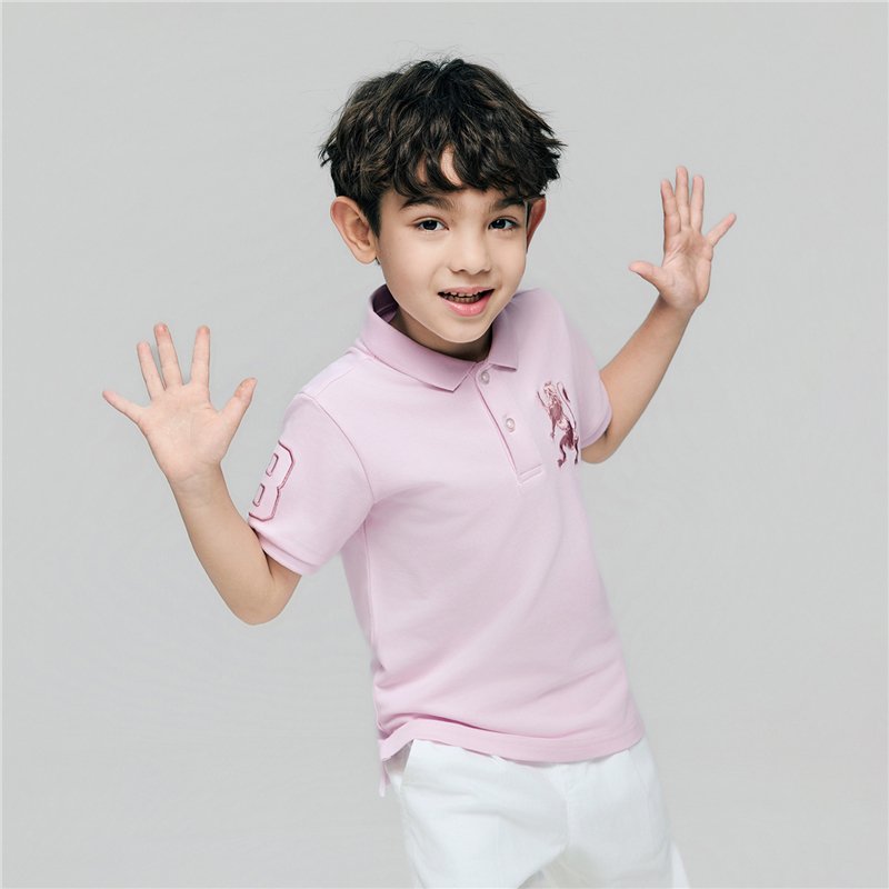 Junior's Slim Fit Lion Embroidered Cotton Polo - Image 4