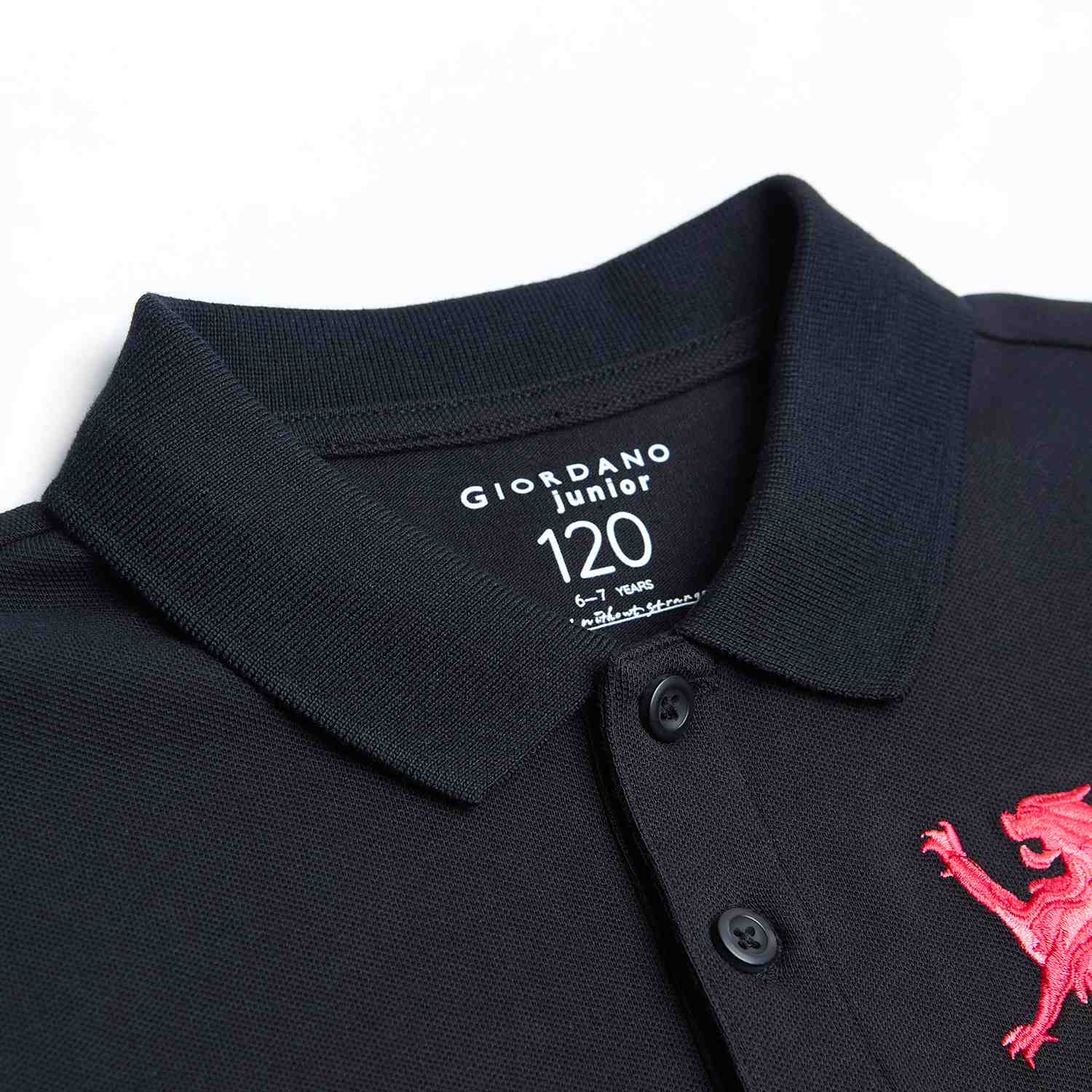 Junior's Slim Fit Lion Embroidered Cotton Polo - Image 8